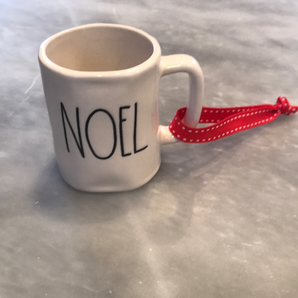 Rae Dunn mug ornament. NOEL.
